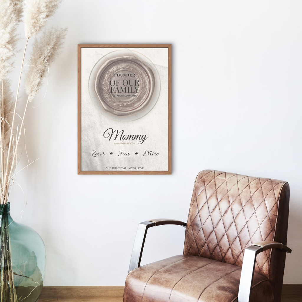 Founder of Our Family — Custom Framed Heirloom Print