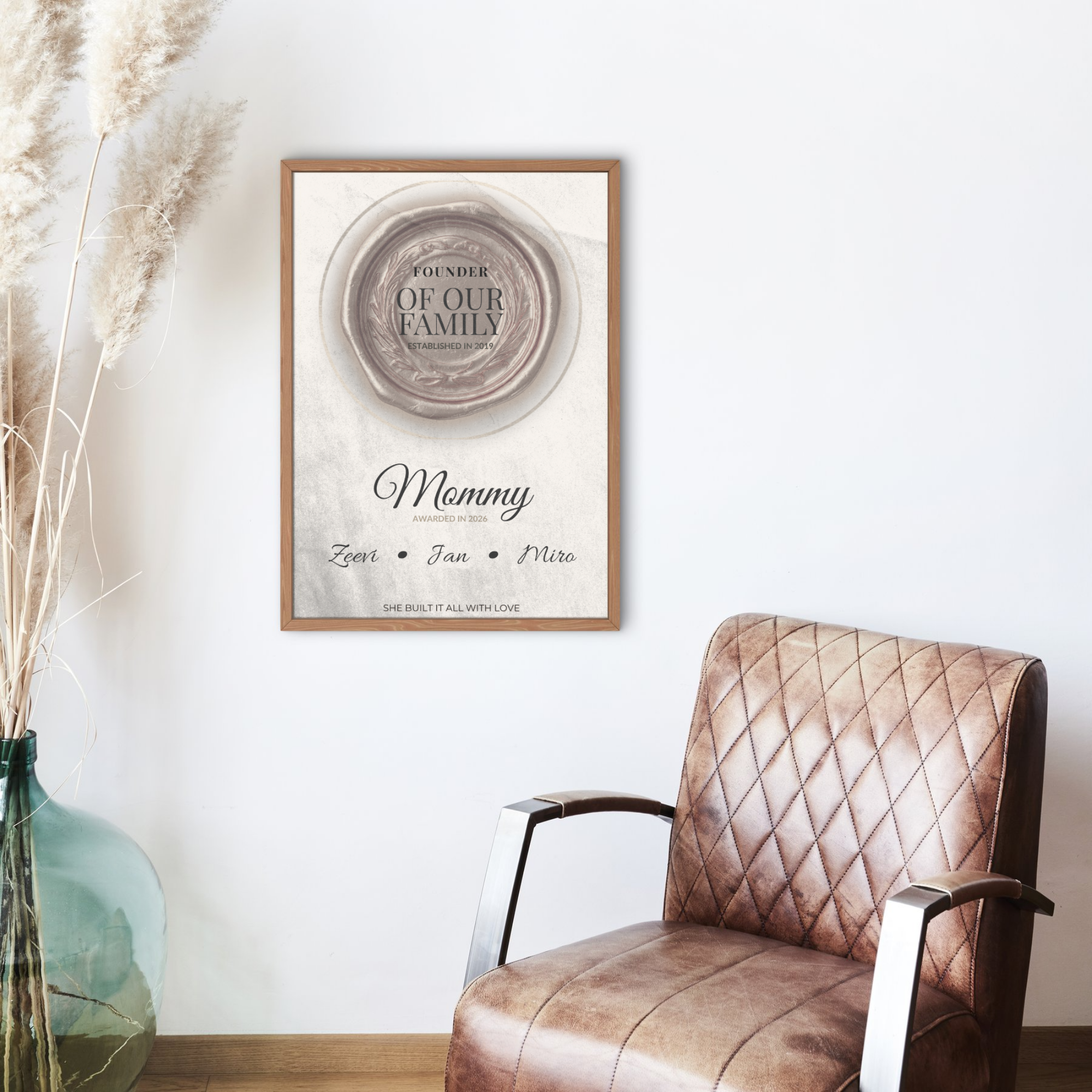 Founder of Our Family — Custom Framed Heirloom Print